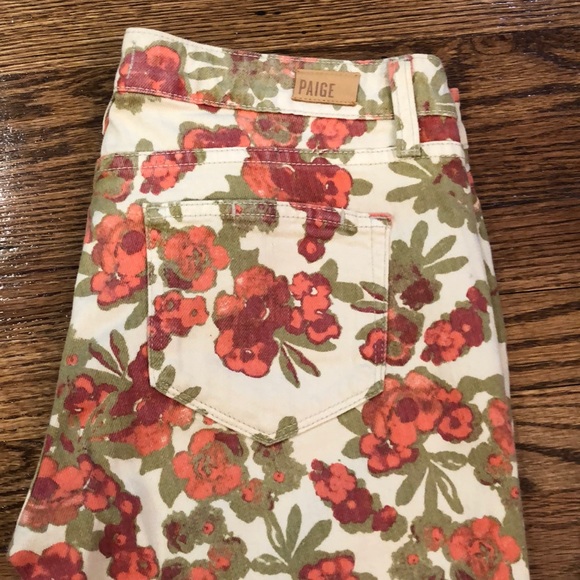 PAIGE SZ 29 floral jeans - Picture 4 of 6